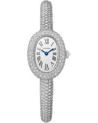 Cartier - Mini And Diamond Baignoire De Watch - Lyst