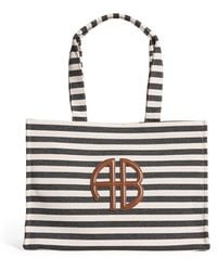 Anine Bing - Stripe Logo Lara Tote Bag - Lyst