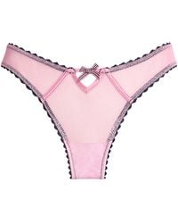 Fleur du Mal - Fishnet Sabrina Thong - Lyst