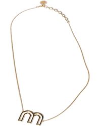 Miu Miu - Logo Chain Necklace - Lyst