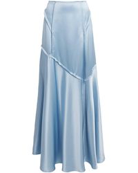 Ganni - Satin Maxi Skirt - Lyst