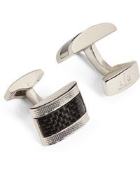 Tateossian - Carbon Fibre D-Shape Cufflinks - Lyst