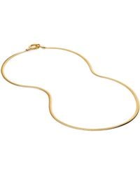 Monica Vinader - Vermeil Snake Chain Necklace - Lyst