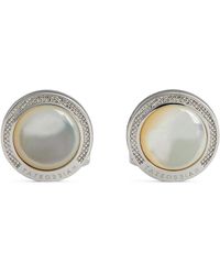 Tateossian - Sterling Silver And Mother-of-pearl Cufflinks - Lyst