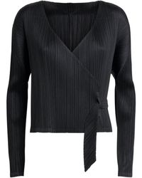 Pleats Please Issey Miyake - Pleated Facade Cardigan - Lyst