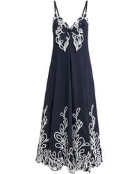 Cinq À Sept - Cotton Poplin Paisley Bloom Dama Midi Dress - Lyst