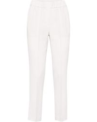 Brunello Cucinelli - Crepe Cady Slim Trousers - Lyst
