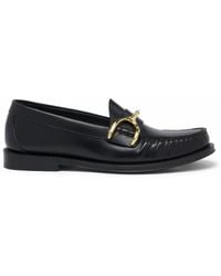 McQueen - Leather Wishbone Loafers - Lyst