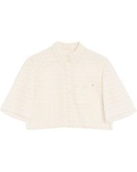 Valentino - Cropped Broderie Anglaise Shirt - Lyst