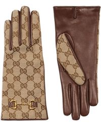 Gucci Original GG Canvas Gloves - Brown