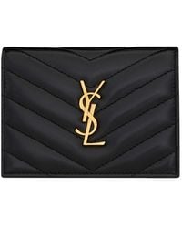 Saint Laurent - Monogram Metalassé Bifold Wallet - Lyst