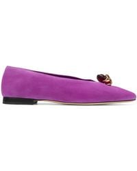 Jimmy Choo - Margot Suede Ballet Flats - Lyst
