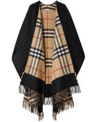 Burberry - Wool And Cashmere Blend Reversible Cape - Lyst