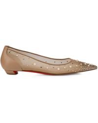Christian Louboutin - Miss Z Degrastrassina Embellished Ballet Flats - Lyst