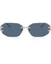 Versace - Metal Rimless Sunglasses - Lyst