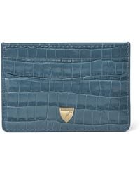 Aspinal of London - Leather Croc-Embossed Slim Card Holder - Lyst