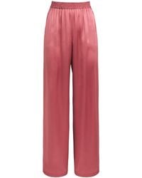 Eleventy - Silk Wide-Leg Trousers - Lyst