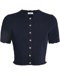 Sandro - Rib-Knit Cropped Cardigan - Lyst