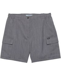 Prada - Virgin Wool-Mohair Shorts - Lyst
