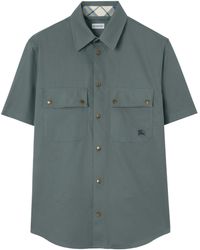 Burberry - Tropical Gabardine Short-Sleeve Shirt - Lyst