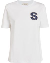 Sandro Paradise Embroidered Tie-dye Cotton T-shirt | Lyst