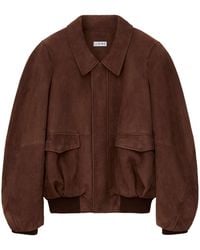 Loewe - Leather-Blend Bomber Jacket - Lyst