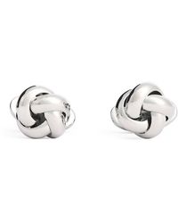 Babette Wasserman - Rhodium-Plated Metal Knot Cufflinks - Lyst
