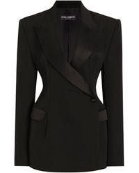 Dolce & Gabbana - Virgin Wool-Blend Tuxedo Jacket - Lyst