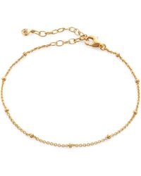 Monica Vinader - Vermeil Beaded Chain Bracelet - Lyst