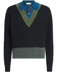 Dries Van Noten - Wool-Cotton Layered Sweater - Lyst