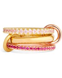 Spinelli Kilcollin - Yellow Gold And Pink Sapphire Celeste Ring - Lyst