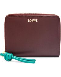 Loewe - Leather Knot Zip-around Wallet - Lyst