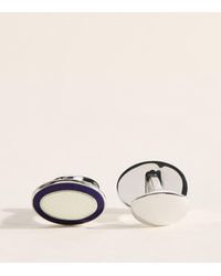 Deakin & Francis - Sterling And Enamel Oval Cufflinks - Lyst