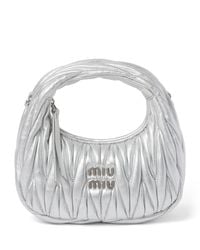 Miu Miu - Mini Matelassé Leather Wander Top-Handle Bag - Lyst