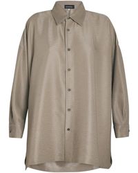 Eskandar - Silk Plissé Wide A-Line Shirt - Lyst