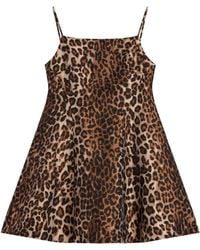 Givenchy - Crepe Cady Leopard Mini Dress - Lyst