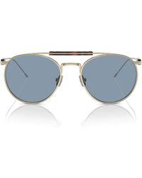 Brunello Cucinelli - Titanium Bc2004St Sunglasses - Lyst