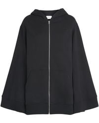 7 For All Mankind - Cotton Oversized Zip-Up Hoodie - Lyst