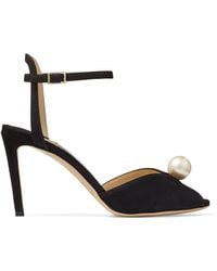 Jimmy Choo - Sacora 85 Suede Sandals - Lyst