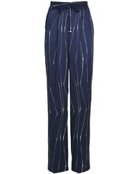 Kiton - Silk Wide-Leg Trousers - Lyst