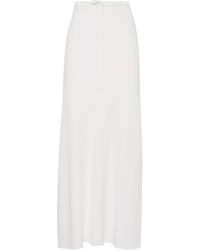 Brunello Cucinelli - Crepe Cady Maxi Skirt - Lyst