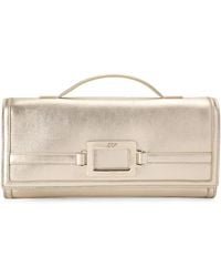 Roger Vivier - Leather Belle Vivier Clutch Bag - Lyst