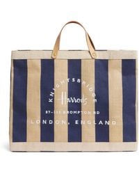 Harrods - Large Canvas Stripe Knightsbridge Shopper Bag - Lyst
