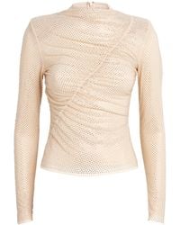 Self-Portrait - Top With Shimmering Crystals - Lyst