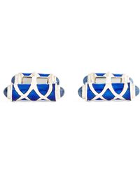 Deakin & Francis - Sterling And Sapphire Cufflinks - Lyst