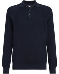 Brunello Cucinelli - Cotton Rib-Knit Polo Sweater - Lyst