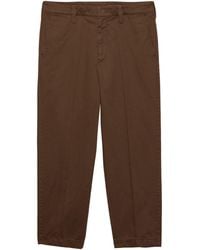 Prada - Cotton Slim Fit Trousers - Lyst