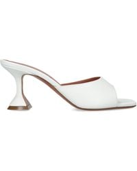 AMINA MUADDI - Leather Lupita Heeled Mules 70 - Lyst