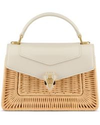 BVLGARI - Mini Rattan-Leather Serpenti Forever Top-Handle Bag - Lyst