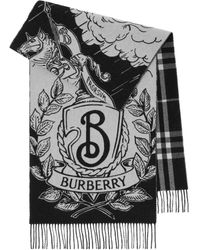 Burberry - Cashmere Reversible Stormy Knight Scarf - Lyst